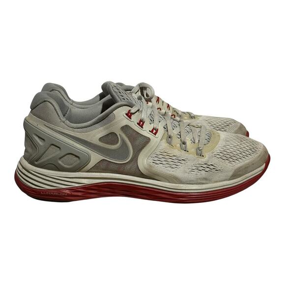 Nike LunarEclipse+ 4 Running Shoes Men's 11.5 White Red Lunarlon Trainers - Picture 1 of 8